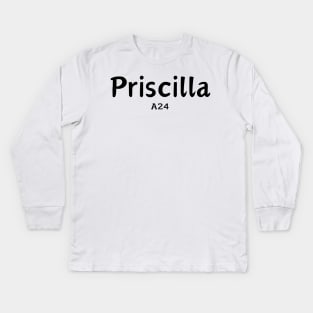 A24 Priscilla film Kids Long Sleeve T-Shirt